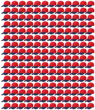 Load image into Gallery viewer, 144-Pack Baseball Dad Cap Velcro Strap Adjustable Size - Red/Navy