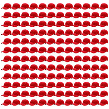 Load image into Gallery viewer, 144-Pack Baseball Dad Cap Velcro Strap Adjustable Size - Red