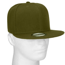 Load image into Gallery viewer, Hip Hop Style Snapback Hat Flat Bill Adjustable Size - Army Green