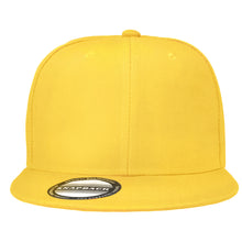 Load image into Gallery viewer, Hip Hop Style Snapback Hat Flat Bill Adjustable Size - Yellow