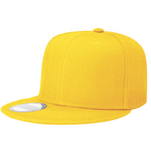 Load image into Gallery viewer, Hip Hop Style Snapback Hat Flat Bill Adjustable Size - Yellow