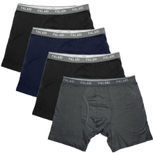 Load image into Gallery viewer, Falari Men's 4-Pack Bamboo Rayon Ultra Soft Lightweight Breathable Boxer Briefs Underwear