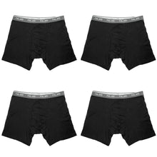 Load image into Gallery viewer, Falari Men's 4-Pack Black Bamboo Rayon Ultra Soft Lightweight Breathable Boxer Briefs Underwear