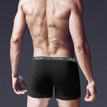 Load image into Gallery viewer, Falari Men's 4-Pack Black Bamboo Rayon Ultra Soft Lightweight Breathable Boxer Briefs Underwear