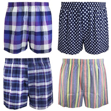 Load image into Gallery viewer, Falari 4-Pack Men's Boxer Underwear 100% Cotton Premium Quality 368-02