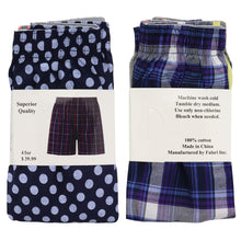 Load image into Gallery viewer, Falari 4-Pack Men's Boxer Underwear 100% Cotton Premium Quality 368-02