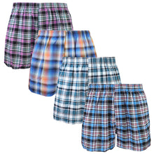 Load image into Gallery viewer, Falari 4-Pack Men's Boxer Underwear 100% Cotton Premium Quality 368-10