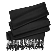 Load image into Gallery viewer, Women's Soft Solid Color Pashmina Shawl Wrap Scarf - Black