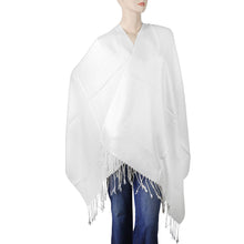 Load image into Gallery viewer, Women's Soft Solid Color Pashmina Shawl Wrap Scarf - White