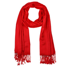 Load image into Gallery viewer, Women's Soft Solid Color Pashmina Shawl Wrap Scarf - Red