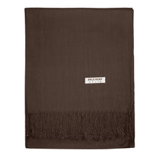 Load image into Gallery viewer, Women's Soft Solid Color Pashmina Shawl Wrap Scarf - Dark Brown
