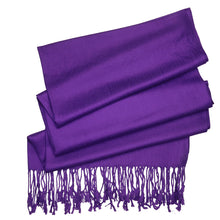 Load image into Gallery viewer, Women's Soft Solid Color Pashmina Shawl Wrap Scarf - Violet Purple