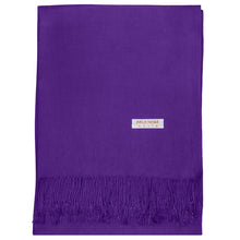 Load image into Gallery viewer, Women's Soft Solid Color Pashmina Shawl Wrap Scarf - Violet Purple