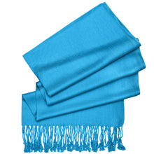 Load image into Gallery viewer, Women's Soft Solid Color Pashmina Shawl Wrap Scarf - Turquoise