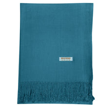 Load image into Gallery viewer, Women's Soft Solid Color Pashmina Shawl Wrap Scarf - Teal Blue