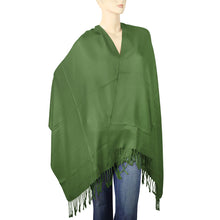 Load image into Gallery viewer, Women's Soft Solid Color Pashmina Shawl Wrap Scarf - Olive