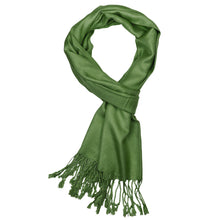 Load image into Gallery viewer, Women's Soft Solid Color Pashmina Shawl Wrap Scarf - Olive