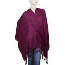 Load image into Gallery viewer, Women's Soft Solid Color Pashmina Shawl Wrap Scarf - Wine