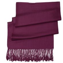 Load image into Gallery viewer, Women's Soft Solid Color Pashmina Shawl Wrap Scarf - Wine