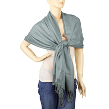 Load image into Gallery viewer, Women's Soft Solid Color Pashmina Shawl Wrap Scarf - Grey
