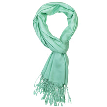 Load image into Gallery viewer, Women's Soft Solid Color Pashmina Shawl Wrap Scarf - Mint