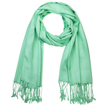 Load image into Gallery viewer, Women's Soft Solid Color Pashmina Shawl Wrap Scarf - Mint