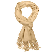 Load image into Gallery viewer, Women's Soft Solid Color Pashmina Shawl Wrap Scarf - Champagne