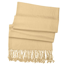 Load image into Gallery viewer, Women's Soft Solid Color Pashmina Shawl Wrap Scarf - Champagne