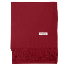 Load image into Gallery viewer, Women's Soft Solid Color Pashmina Shawl Wrap Scarf - Burgundy