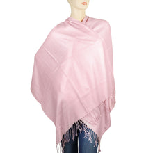 Load image into Gallery viewer, Women's Soft Solid Color Pashmina Shawl Wrap Scarf - Pink