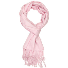 Load image into Gallery viewer, Women's Soft Solid Color Pashmina Shawl Wrap Scarf - Pink