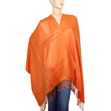 Load image into Gallery viewer, Women's Soft Solid Color Pashmina Shawl Wrap Scarf - Orange