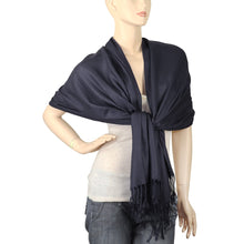 Load image into Gallery viewer, Women's Soft Solid Color Pashmina Shawl Wrap Scarf - Charcoal Grey