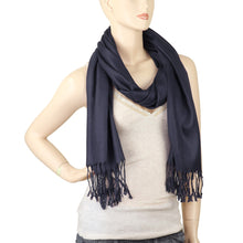 Load image into Gallery viewer, Women's Soft Solid Color Pashmina Shawl Wrap Scarf - Charcoal Grey