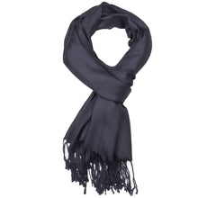 Load image into Gallery viewer, Women's Soft Solid Color Pashmina Shawl Wrap Scarf - Charcoal Grey