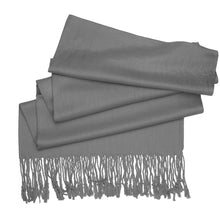 Load image into Gallery viewer, Women's Soft Solid Color Pashmina Shawl Wrap Scarf - Dark Grey