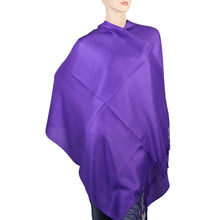 Load image into Gallery viewer, Women's Soft Solid Color Pashmina Shawl Wrap Scarf - Eggplant Purple