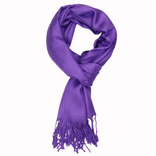 Load image into Gallery viewer, Women's Soft Solid Color Pashmina Shawl Wrap Scarf - Eggplant Purple