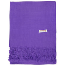 Load image into Gallery viewer, Women's Soft Solid Color Pashmina Shawl Wrap Scarf - Eggplant Purple