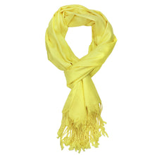 Load image into Gallery viewer, Women's Soft Solid Color Pashmina Shawl Wrap Scarf - Yellow