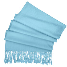 Load image into Gallery viewer, Women's Soft Solid Color Pashmina Shawl Wrap Scarf - Sky Blue