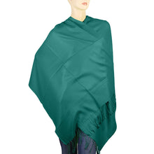 Load image into Gallery viewer, Women's Soft Solid Color Pashmina Shawl Wrap Scarf - Teal Green
