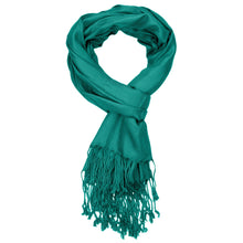 Load image into Gallery viewer, Women's Soft Solid Color Pashmina Shawl Wrap Scarf - Teal Green