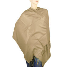 Load image into Gallery viewer, Women's Soft Solid Color Pashmina Shawl Wrap Scarf - Camel