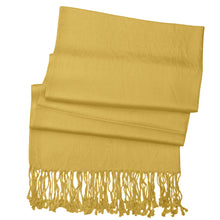 Load image into Gallery viewer, Women's Soft Solid Color Pashmina Shawl Wrap Scarf - Mustard Golden
