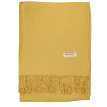 Load image into Gallery viewer, Women's Soft Solid Color Pashmina Shawl Wrap Scarf - Mustard Golden