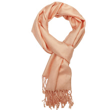 Load image into Gallery viewer, Women's Soft Solid Color Pashmina Shawl Wrap Scarf - Peach