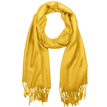 Load image into Gallery viewer, Women's Soft Solid Color Pashmina Shawl Wrap Scarf - Gold