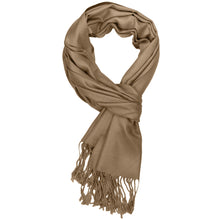 Load image into Gallery viewer, Women's Soft Solid Color Pashmina Shawl Wrap Scarf - Pale Brown