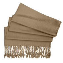 Load image into Gallery viewer, Women's Soft Solid Color Pashmina Shawl Wrap Scarf - Pale Brown